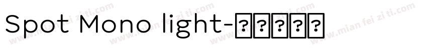 Spot Mono light字体转换